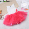 salaher Girls Baby Dresses Lace Flower Floral Petals Clothes Cute Princess Colorful Toddler Newborn Baby Girls Dress