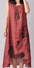 Saiqigui Summer dress 2017 New sleeveless white women dress casual cotton Linen dress lotus Printing o-neck vestidos de festa