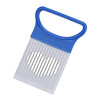 Saingace Easy Cut Onion Vegetable Tomato Slicer Cutter Stainless Steel Holder Slicing Cutter 1PC