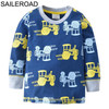 SAILEROAD Cartoon Vehicle Tractors Children Boy's Long Sleeve T Shirt Spring Cotton Baby Kid's Tees T-Shirts Child Boys Clothing
