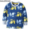 SAILEROAD Cartoon Vehicle Tractors Children Boy's Long Sleeve T Shirt Spring Cotton Baby Kid's Tees T-Shirts Child Boys Clothing