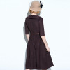 Vintacy summer vintage dress casual belt women dresse vestido 1950s vintage gray rockabilly dress spring women party dresses