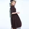 Vintacy summer vintage dress casual belt women dresse vestido 1950s vintage gray rockabilly dress spring women party dresses