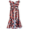 Vintacy 2017 Designer women mermaid maxi dress Bowknot red summer Backless casual dresses vacation spring women party dress