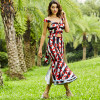 Vintacy 2017 Designer women mermaid maxi dress Bowknot red summer Backless casual dresses vacation spring women party dress