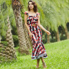 Vintacy 2017 Designer women mermaid maxi dress Bowknot red summer Backless casual dresses vacation spring women party dress