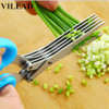 VILEAD 19cm Minced 5 Layers Basil Rosemary Kitchen Scissor Shredded Chopped Scallion Cutter Herb Laver Spices Cook Tool VILEAD 19cm Minced 5 Layers Basil Rosemary Kitchen Scissor Shredded Chopped Scallion Cutter Herb Laver Spices Cook Tool