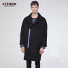 VIISHOW Mens Long Coats Autumn Winter Men's Fashion Zip Long Trench Coat Jacket Pea Coat Overcoat British Style FC40564