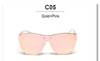 VictoryLip Oversized Rimless Men Women Brand Designer Large Frame Mirror Sunglasses Male Shades UV400 Mirror Sun Glasses Female