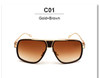 VictoryLip Oversized Men Women Square Sunglasses Brand Designer Mirror Sun Glasses Metal Frame Vintage Cool  High quality male