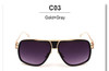 VictoryLip Oversized Men Women Square Sunglasses Brand Designer Mirror Sun Glasses Metal Frame Vintage Cool  High quality male