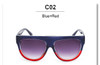 VictoryLip Fashion Celebrity Brand Designer Women Sunglasses Sun Glasses Flat Top Shield Lady Female Superstar Oversize Shades