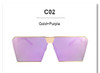 VictoryLip Fashion Luxury 2016  Men Oversized Flat  Square sunglasses Women Brand Designer Beach Metal Mirror Lens Sun Glasses