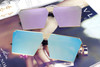 VictoryLip Fashion Luxury 2016  Men Oversized Flat  Square sunglasses Women Brand Designer Beach Metal Mirror Lens Sun Glasses