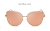 VictoryLip 2016 New Cat eye Brand Designer Sunglasses Women FeMale Fashion  Metal Frame Lady UV400 Mirror Gothic Sun Glasses