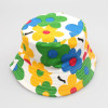 2-6T Baby Cartoon Print Bucket Sun Hat Floral Children Summer Panama Caps Baby Girls Fisherman Straw Hat Kids Boys Topee cap