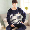 Sea Cloud Autumn and winter men thickening flannel Pajamas plus size sleepwear male cartoon coral fleece lounge set L-4xl