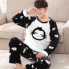 Sea Cloud Autumn and winter men thickening flannel Pajamas plus size sleepwear male cartoon coral fleece lounge set L-4xl
