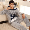 Sea Cloud Autumn and winter men thickening flannel Pajamas plus size sleepwear male cartoon coral fleece lounge set L-4xl