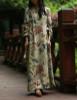SCUWLINEN Vestidos 2017 Spring Autumn Women Dress Chinese Robes Vintage Print Plus Size Linen Dress Long Maxi Dress S30