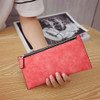 Scrub Matte Long Wallet Women Luxury Brand phone bag Womens Wallets And Purses Leather Clutches Solid Zipper