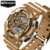 SANDA Mens Watches Top Brand Luxury Quartz LED Digital Watch Men Military Sports Watches Camouflage Resin Clock reloj hombre