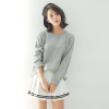 All Match Basic Style Loose Casual Fashion Solid O-neck Long Sleeve Female Sweaters