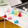 New 6 x Cable Clip Desk Tidy Wire Drop Lead USB Charger Cord Holder Secure Table jan18 Extraordinary