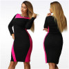 New 5XL 6XL Large Size 2017 Summer Autumn Dress Big Size Patchwork Office Dress Women Dresses Plus Size Women Clothing Vestidos