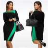 New 5XL 6XL Large Size 2017 Summer Autumn Dress Big Size Patchwork Office Dress Women Dresses Plus Size Women Clothing Vestidos