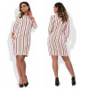 New 5XL 6XL Large Size 2017 Autumn Summer Dress Big Size White Striped Dress Straight Dresses Plus Size Women Clothing Vestidos