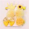 New 5pcs kids girl hair Accessories flower Bowknot Hairpin children star Cartoon crown hair clips Barrette headwear Q-2
