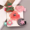 New 5pcs kids girl hair Accessories flower Bowknot Hairpin children star Cartoon crown hair clips Barrette headwear Q-2