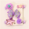 New 5pcs kids girl hair Accessories flower Bowknot Hairpin children star Cartoon crown hair clips Barrette headwear Q-2