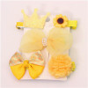 New 5pcs kids girl hair Accessories flower Bowknot Hairpin children star Cartoon crown hair clips Barrette headwear Q-2