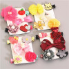New 5pcs kids girl hair Accessories flower Bowknot Hairpin children star Cartoon crown hair clips Barrette headwear Q-2