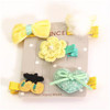 New 5pcs kids girl hair Accessories flower Bowknot Hairpin children star Cartoon crown hair clips Barrette headwear Q-2