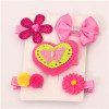 New 5pcs kids girl hair Accessories flower Bowknot Hairpin children star Cartoon crown hair clips Barrette headwear Q-2