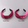 New 2017 Winter Girls Colorful Nylon Velvet Knot Headband Hair Holder Ornament Children Hairband Hair Accessories Kids Hair Band
