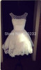 New 2017 White Short Wedding Dresses The Brides Sexy Lace Wedding Dress Bridal Gown Plus Size Ivory vestido de noiva Real Sample