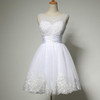 New 2017 White Short Wedding Dresses The Brides Sexy Lace Wedding Dress Bridal Gown Plus Size Ivory vestido de noiva Real Sample