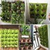 Wall-Mounted Vertical Garden with Pockets Planting Bags Wall-Mounted Vertical Garden with Pockets Planting Bags