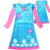New 2017 Trolls Party Dress for Girls Baby Kid Costumes Autumn Christmas Flower Cartoon Girl Dresses Wig Toddler Clothing Troll