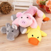 New Dog Toys Pet Puppy Chew Squeaker Squeaky Plush Sound Duck Pig & Elephant Toys 4 Style Dog Toys
