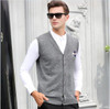 New design mens autumn cashmere sweater vest fashion plaid sleeveless sweater man argyle v-neck wool sweater cardigan