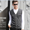 New design mens autumn cashmere sweater vest fashion plaid sleeveless sweater man argyle v-neck wool sweater cardigan