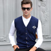 New design mens autumn cashmere sweater vest fashion plaid sleeveless sweater man argyle v-neck wool sweater cardigan