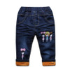 New children clothing baby boys thermal pants jeans for kids 0-5T baby girls plus velvet warm trousers denim autumn and winter