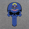 North Dakota Flag Skull T-Shirt