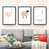 Nordic style Modern minimalist Decorative painting of the living room children 's room painting home murals of cartoon animals